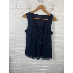 Coldwater Creek Women's Scoop Neck Mini Dress Sleeveless Black Size Medium